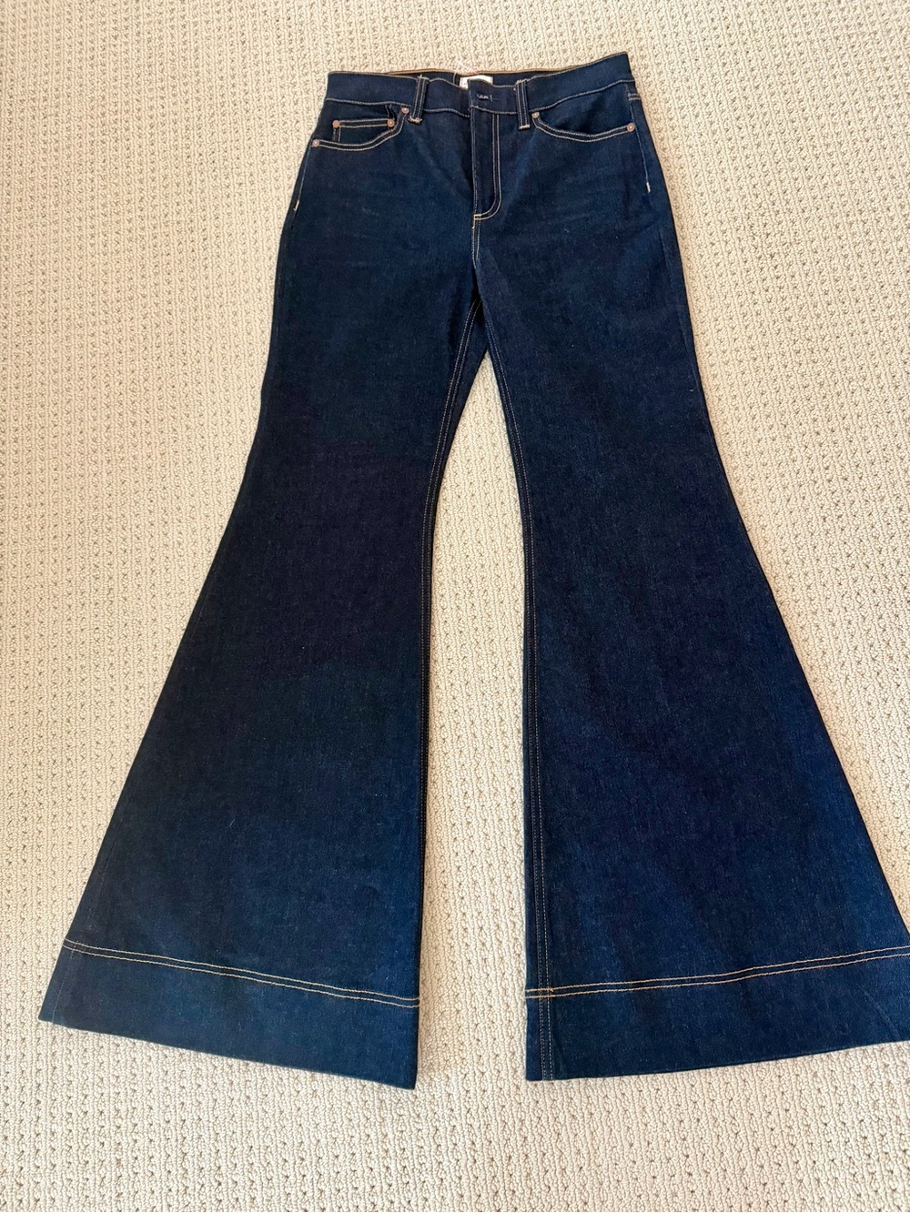 Alice + Olivia Deep Indigo Flare Jeans